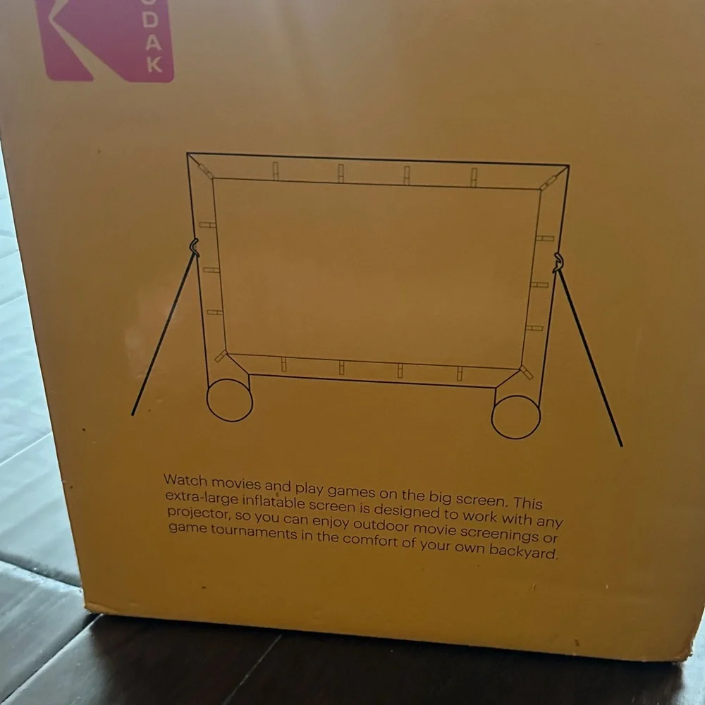 Kodak Inflatable Screen with Yellow and Black Design
